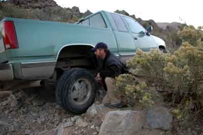Stuck in a desert Wash with only 3 in the bag