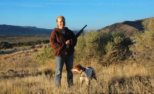 Julie and Annie Brittany after a chukar hunt Julie and Annie Brittany after a chukar hunt